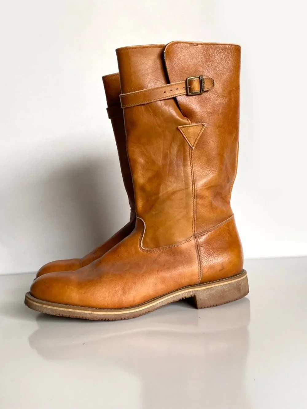 Vintage Dingo Brown Cognac Leather Insulted Boots Men's Size 10 - Picture 5 of 14